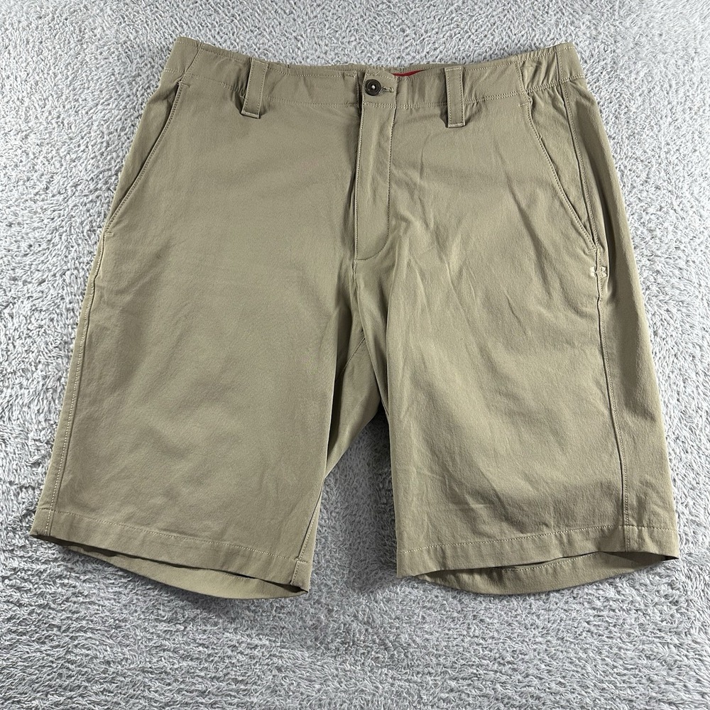 Under Armour Chino Shorts‎ Mens 36 Loose Fit Khaki Tan Tech Light Weight Stretch